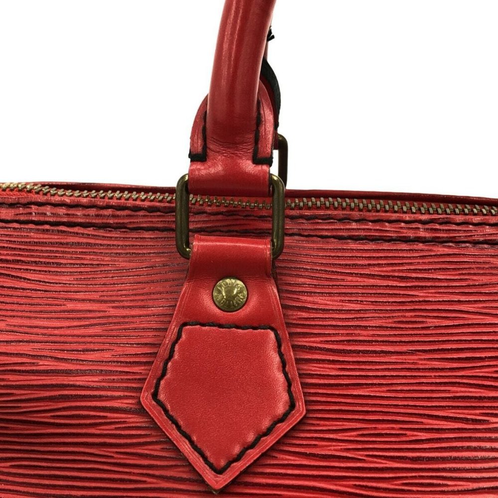 Auth LOUIS VUITTON Speedy 25 Castilian Red Epi V.Handbag - Picture 10 of 13